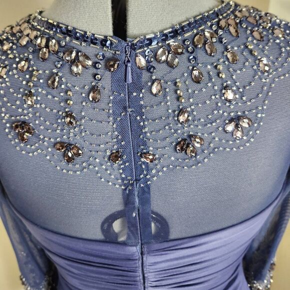 Alex Evenings A-Line Mesh Gown Beaded Illusion Sweetheart Neckline Size 10P NWT - Picture 12 of 16